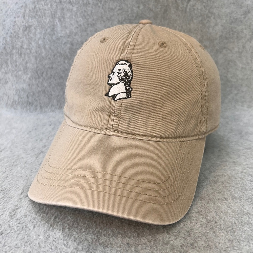 Thomas Jefferson Mens Tan Cap America Hat Small Batch Bourbon Embroidered OSFA